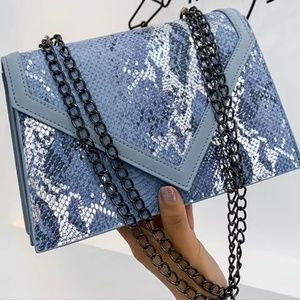 NEW * Blue Snakeskin Bag *